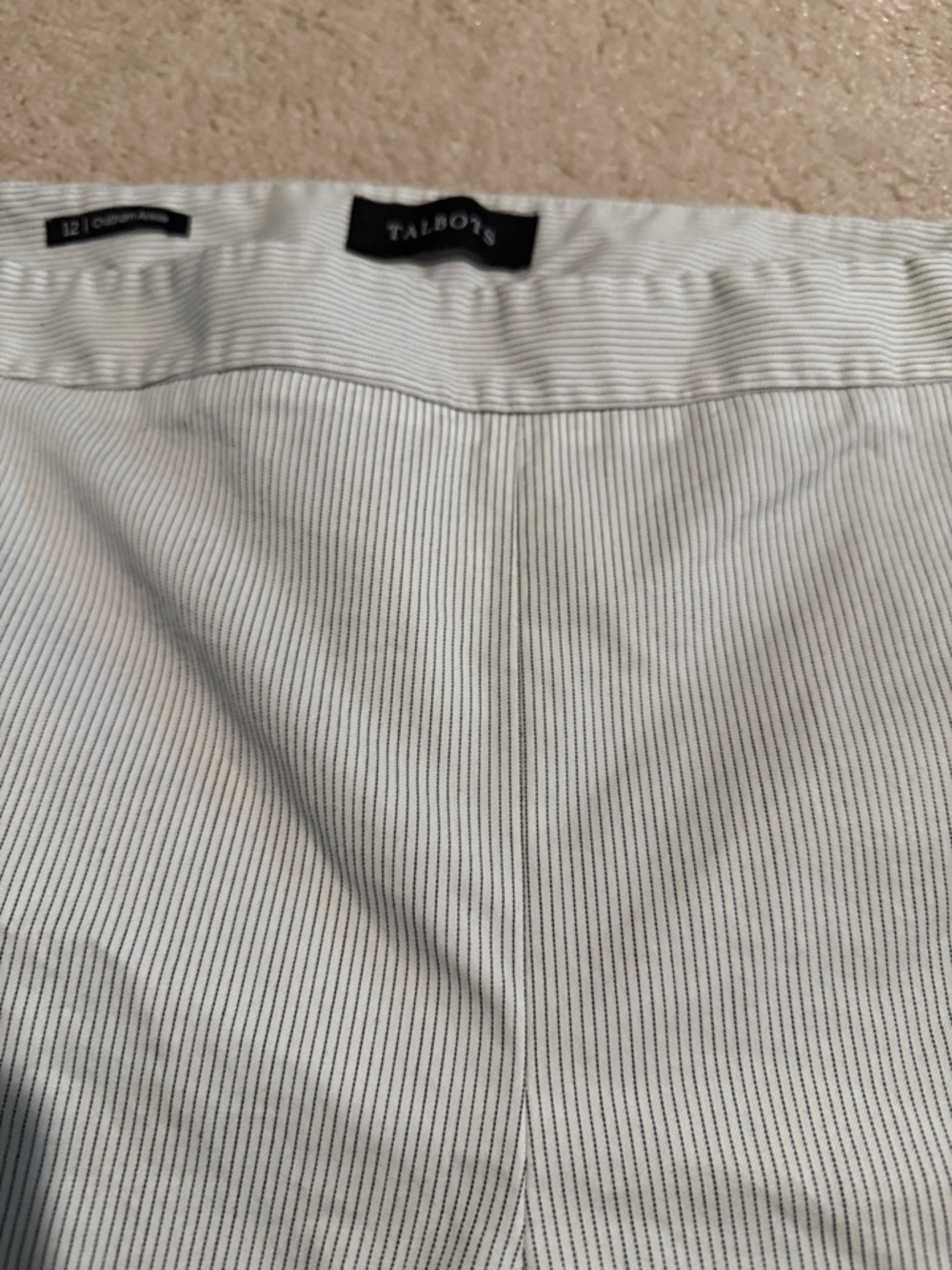 Talbots Light Gray Pinstripe Chatham Ankle Pants - Picture 6 of 7